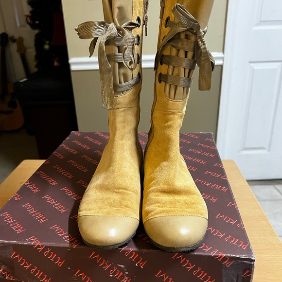 Anika Lace Boot Natural Khaki Crosta & Gorman 6.5 New in Box - Picture 5 of 13